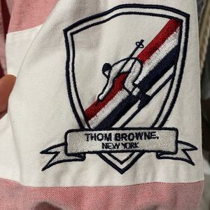 Thom Browne. Pink ski man long sleeve shirt
